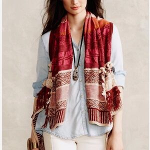 Anthropologie Durango Jacquard Vest Sweater Sz XS/S - by Moth